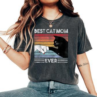 Best Cat Mom Ever Cat Girls Cat Women's Oversized Comfort T-Shirt - Seseable