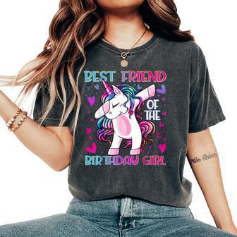 Best Friend Of The Birthday Girl Dabbing Unicorn Girl Women's Oversized Comfort T-Shirt | Seseable CA