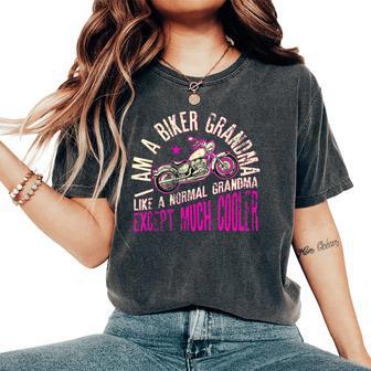 I Am A Biker Grandma Motorcyle Quote For Women Women's Oversized Comfort T-Shirt - Thegiftio UK