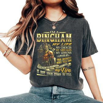 Bingham Family Name Bingham Last Name Team Women's Oversized Comfort T-Shirt - Monsterry