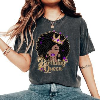 Birthday Queen African Melanin American Afro Women's Oversized Comfort T-Shirt | Mazezy AU