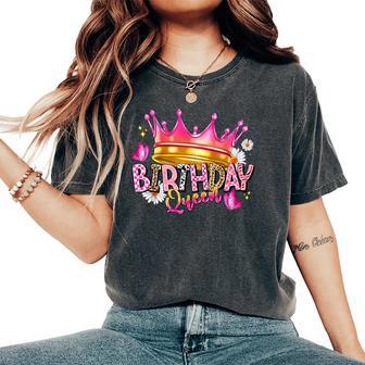 Birthday Queen Birthday Birthday Girl Its My Birthday Women's Oversized Comfort T-Shirt - Thegiftio UK