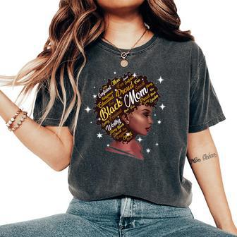 Black Happy Mother's Day African American Mama Women's Oversized Comfort T-Shirt | Mazezy AU