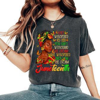 Black History Month Junenth I Am The Storm Black Women Women's Oversized Comfort T-Shirt - Monsterry