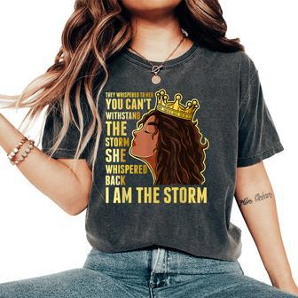 I Am Black Woman African American Black History Month Women's Oversized Comfort T-Shirt - Seseable