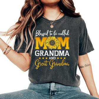 Blessed Mom Great Grandma For Christmas Birthday Women's Oversized Comfort T-Shirt | Mazezy AU