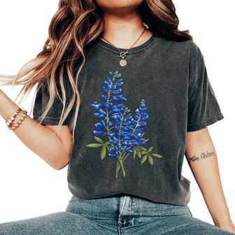 Bluebonnets Texas Wildflower Season Texas Spring Women's Oversized Comfort T-Shirt - Seseable