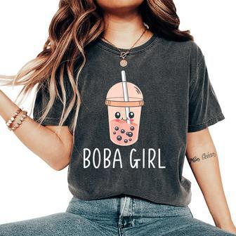 Boba Girl Bubble Tea Girl Women's Oversized Comfort T-Shirt | Mazezy
