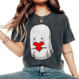 Be My Boo Ghost Happy Valentine's Day Couple Women's Oversized Comfort T-Shirt - Monsterry