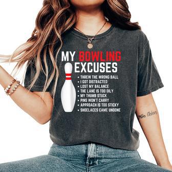 My Bowling Excuses Bowler Bowling Men Women's Oversized Comfort T-Shirt - Monsterry DE