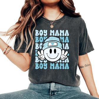 Boy Mama Retro For Mother Of Boys Mom Of Sons Women's Oversized Comfort T-Shirt - Monsterry DE