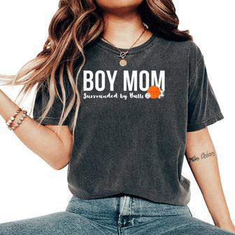 Boy Mom Surrounded By Balls For For Moms Women's Oversized Comfort T-Shirt - Monsterry UK