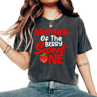 Brother Berry Sweet One Birthday Girl Strawberry Family Women's Oversized Comfort T-Shirt | Mazezy
