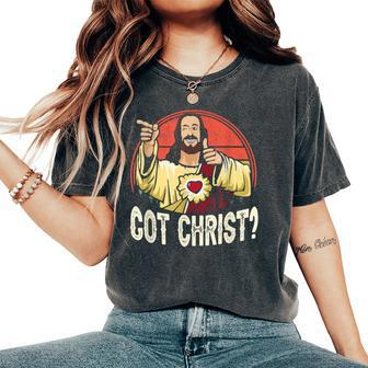 Got Buddy A Christ Christmas Cool Jesus Religious Christian Women's Oversized Comfort T-Shirt - Thegiftio UK