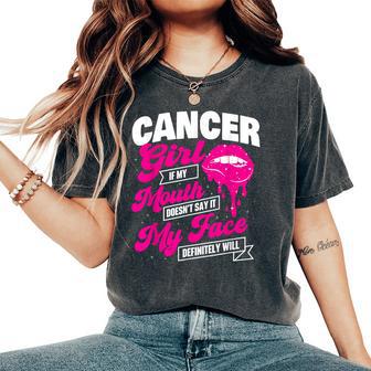 Cancer Girl Zodiac Sign Astrology Lover Horoscope Women's Oversized Comfort T-Shirt - Thegiftio UK