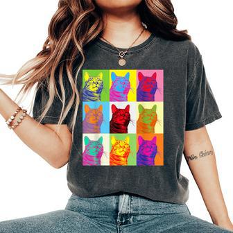 Cat Lover Cat Cat Dad Cat Art Cat Owner Women's Oversized Comfort T-Shirt - Monsterry