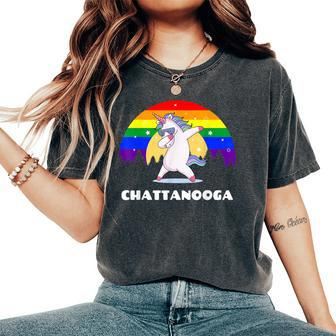 Chattanooga Tennessee Lgbtq Gay Pride Rainbow Women's Oversized Comfort T-Shirt - Monsterry UK