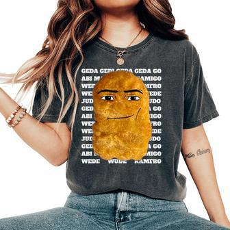 Chicken Nugget Meme Women's Oversized Comfort T-Shirt - Monsterry
