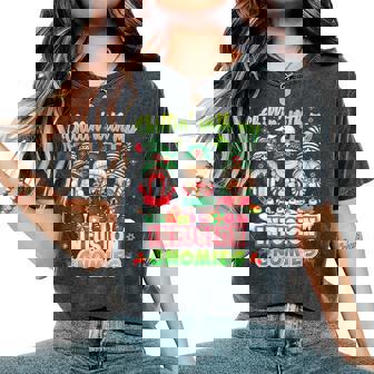 Chillin With My Infusion Gnomies Nurse Christmas Gnomes Xmas Women's Oversized Comfort T-Shirt | Mazezy