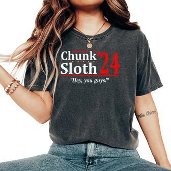 Chunk Sloth '24 Hey You Guys Apparel Women's Oversized Comfort T-Shirt - Thegiftio UK