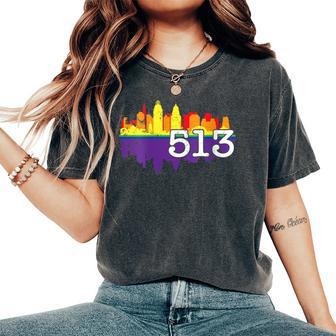 Cincinnati Ohio Lgbt Gay Pride 513 Rainbow Women Women's Oversized Comfort T-Shirt - Monsterry AU