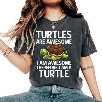 Cool Sea Turtle For Tortoise Turtle Lover Women's Oversized Comfort T-Shirt - Seseable