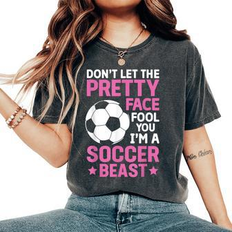 Cool Soccer For N Girls Soccer Lover Player Sports Women's Oversized Comfort T-Shirt - Monsterry UK