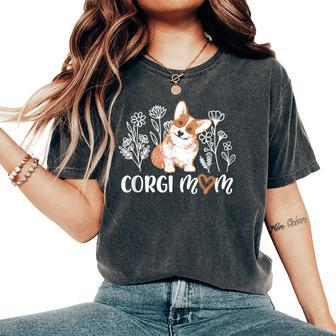 Corgi Dog Love Corgi Mom Mum Women Women's Oversized Comfort T-Shirt - Seseable