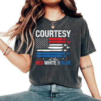 Courtesy Of The Usa Red White And Blue 4Th Of July Men Women's Oversized Comfort T-Shirt - Thegiftio UK