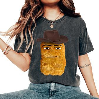 Cowboy Chicken Nugget Meme Women's Oversized Comfort T-Shirt - Seseable