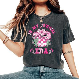 In My Cowgirl Era Girls Sister Cow Pink Girl Cowgirl Women's Oversized Comfort T-Shirt - Seseable