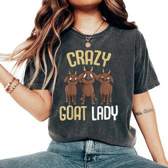 Crazy Goat Lady Goat Lover Women Women's Oversized Comfort T-Shirt - Thegiftio UK