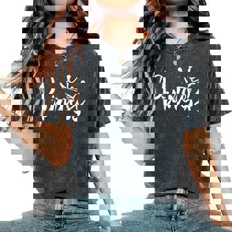 Crown Girls Princess For Graphic Women's Oversized Comfort T-Shirt - Seseable