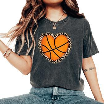 Cute Basketball Heart Basketball Lover Girls Women's Oversized Comfort T-Shirt - Thegiftio UK