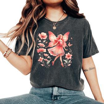 Cute Fairy Fantasy Mystical Butterfly Garden-Floral Women's Oversized Comfort T-Shirt - Thegiftio UK