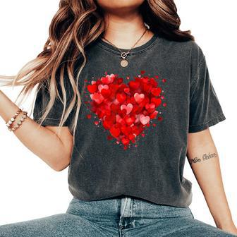Cute Love Heart Graphic Valentine's Day Women's Oversized Comfort T-Shirt - Thegiftio UK