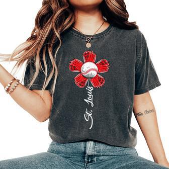 Cute St Louis Flower Souvenir I Love St Louis Women's Oversized Comfort T-Shirt | Mazezy DE