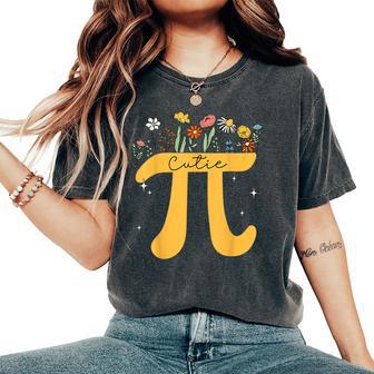 Cutie Pi Wildflower Flower Pi Day Girls Math Lover Women's Oversized Comfort T-Shirt | Mazezy