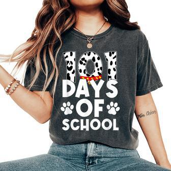 Dog Happy 101 Days School 100Th Days Smarter Teacher Student Women's Oversized Comfort T-Shirt - Thegiftio UK