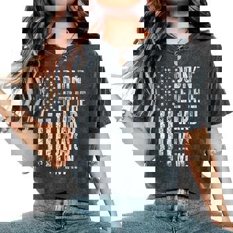Don't Let The Hard Days Win Vintage American Flag Men Women's Oversized Comfort T-Shirt - Seseable