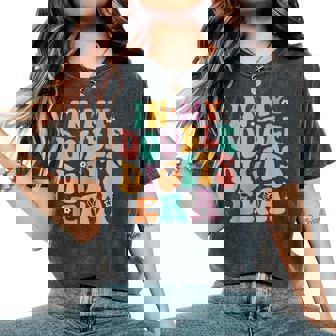 In My Double Digits Era Retro Groovy 10Th Birthday Girls Women's Oversized Comfort T-Shirt - Monsterry