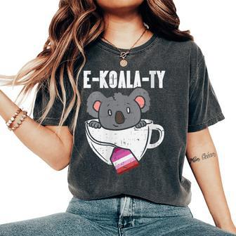 Ekoalaty Lesbian Pride Tea Equality Butch Lgbt Animal Women's Oversized Comfort T-Shirt - Monsterry DE
