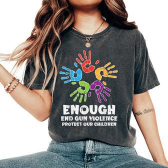 Enough End Gun Violence Protect Orange Mom Dad Parents Women's Oversized Comfort T-Shirt - Seseable