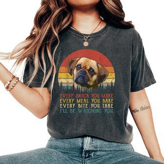 Every Snack You Make Puggle Dog Dog Mom Dog Dad Women's Oversized Comfort T-Shirt - Seseable