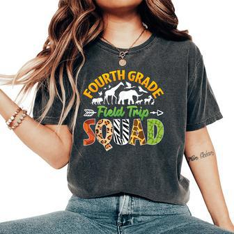 Fourth Grade Zoo Field Trip Squad Matching Teacher Students Women's Oversized Comfort T-Shirt - Seseable