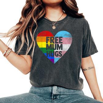 Free Mum Hugs Mom Support Lgbt Pride Month Women's Oversized Comfort T-Shirt - Thegiftio UK