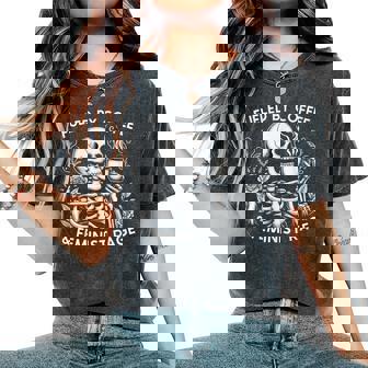Fueled By Coffee & Feminist Rage Feminism Coffee Lovers Women's Oversized Comfort T-Shirt | Mazezy