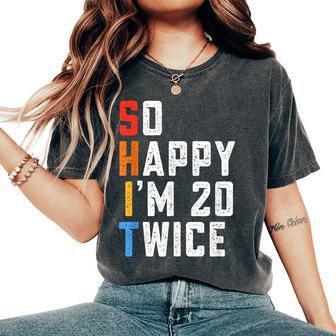 40 Year Old Vintage 1981 Sarcastic 40Th Birthday Women's Oversized Comfort T-Shirt - Thegiftio UK
