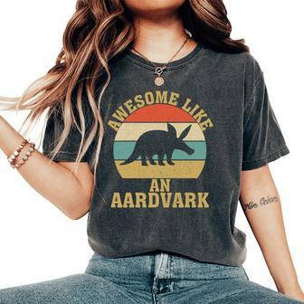 Aardvark For Animal Aardvark Lover Vintage Women's Oversized Comfort T-Shirt - Monsterry UK