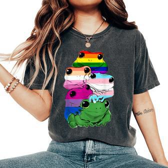 Amphibians Frogs Lgbt Rainbow Gay Pride Women's Oversized Comfort T-Shirt - Thegiftio UK